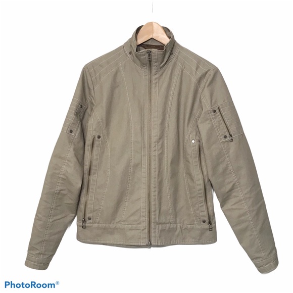 Kuhl Jackets & Coats Kuhl Burr Tan Canvas Moto Style Jacket Poshmark
